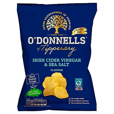 O'Donnells Crisps Cidar Vinegar & Sea Salt