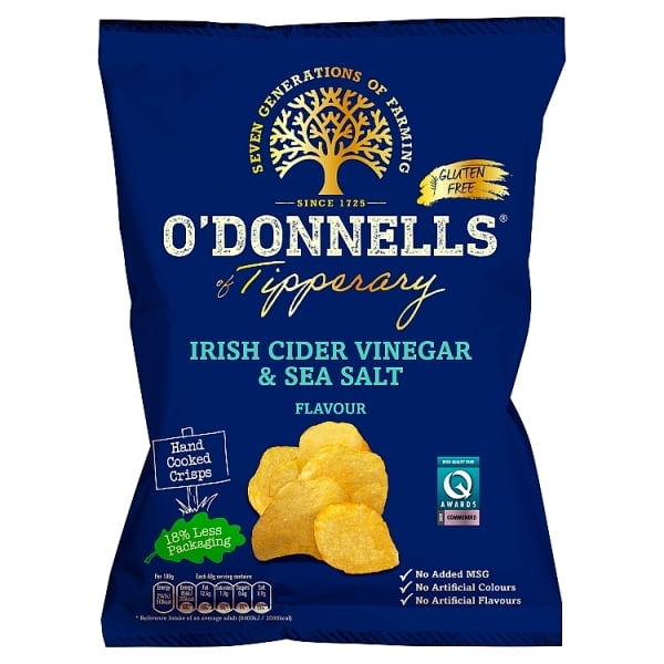 O'Donnells Crisps Cidar Vinegar & Sea Salt