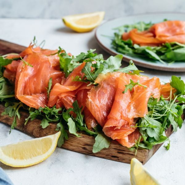 Smoked salmon platter